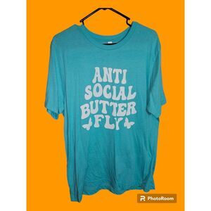 Bella Canvas Anti Social‎ Butterfly Size XL